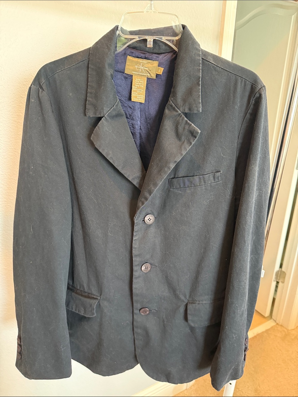Calven Klein Brand Men's Black Blazer Jacket